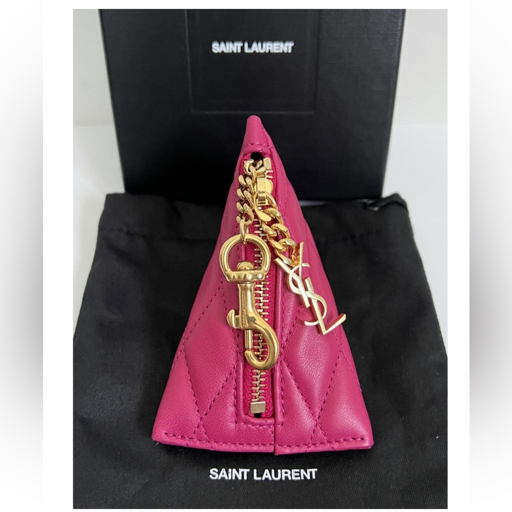 SOLD!! Saint Laurent Pouch Wallet in a Beautiful Pink Color & Brand New!!
